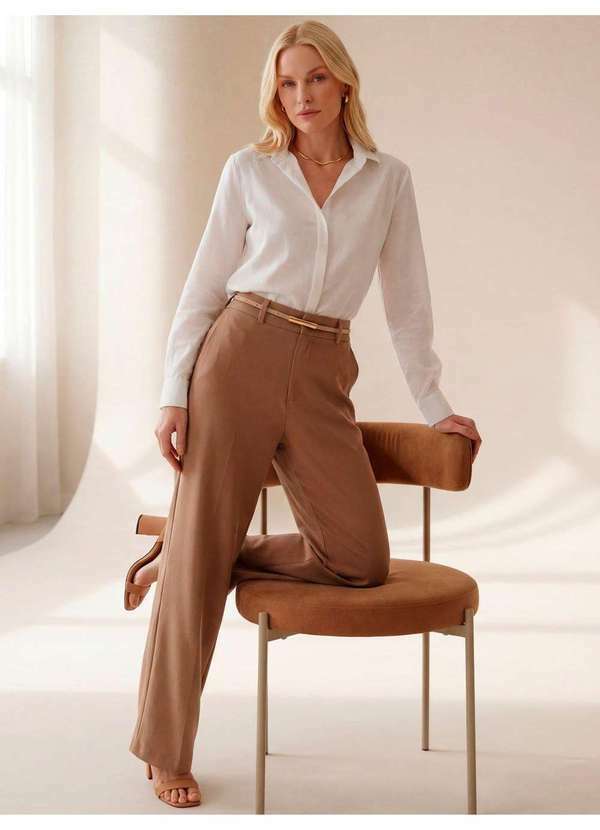 Camisa de Linho Off White Maya - PRINCIPESSA