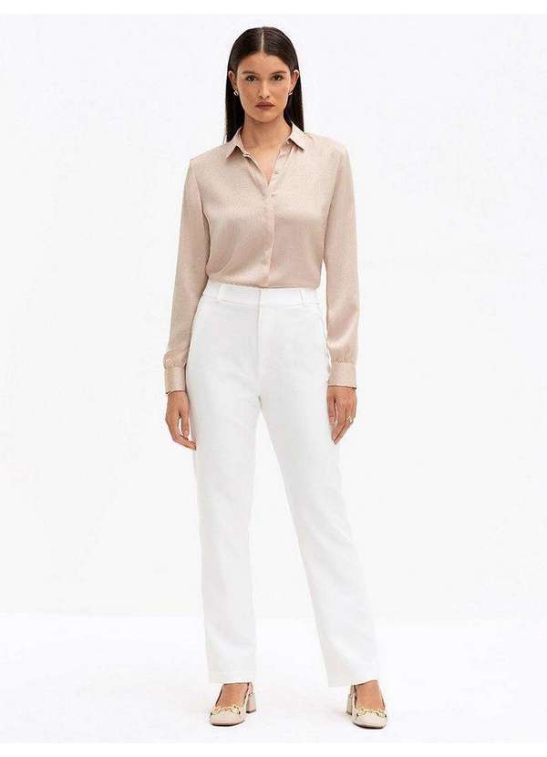 Camisa Manga Longa Nude Rose Alicia - PRINCIPESSA